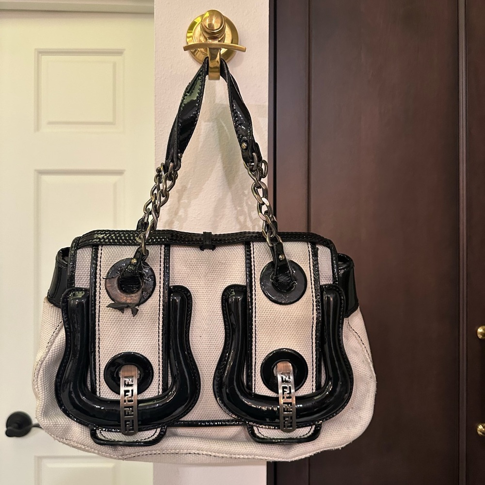Fendi Black and White Women's Bag